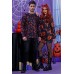 Men's Halloween Pumpkin Smiley Print Long Sleeve Knit T-shirt
