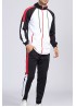 Men's Hooded Color Block Sweatshirt Sports Suit