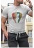 Gray Black 1961 Classic Striped Guitar Color Block Men's Graphic Tee