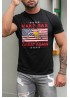 Black MAKE GAS GREAT AGAIN US Flag Graphic Print Men's T Shirt