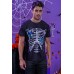 Halloween Skeleton 3D Print Short Sleeve Men's Graphic Tee
