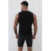 Black California Plants Color Block Men's Tank Top